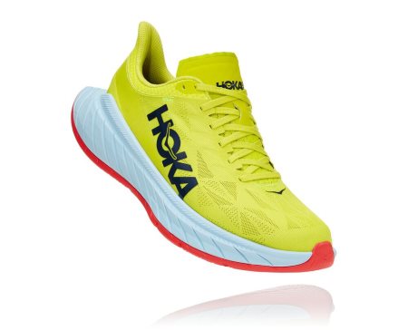 Hoka One One Carbon X 2 Moški Road Tekaški Čevlji Rumena / Roza SI-970264Z